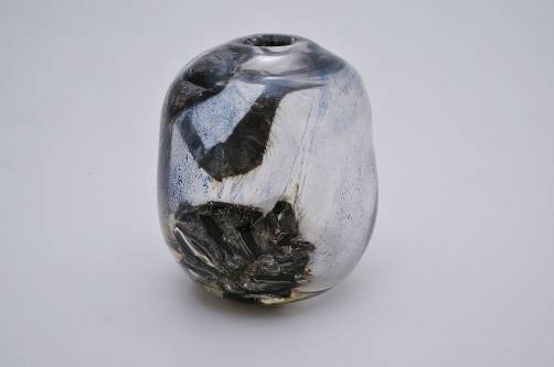 Benny Motzfeldt glass vase signed BM 79, 1979 Norwegian
